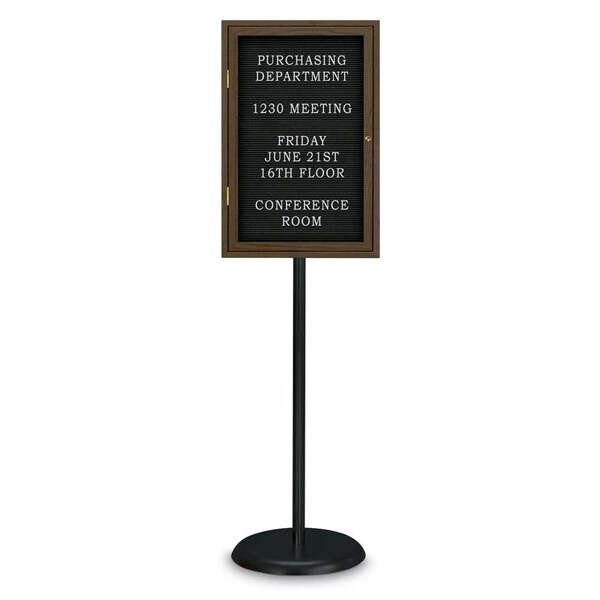 United Visual Products Corkboard, Triple Door, Radius Frame, 96x48", Bronze/Cloud UV7006-BRONZE-CLOUD - main